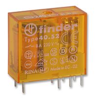 FINDER 40.52.8.240.0000 POWER RELAY, DPDT-2CO, 240VAC, 8A, PCB