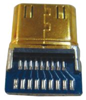 MULTICOMP 60S019P-301N-B MINI HDMI CONNECTOR, PLUG, 19POS, CABLE