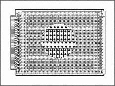 VECTOR ELECTRONICS 4610 PCB Plugboard, 28/56 @0.125&quot;card edge, 3-Hole Pads
