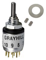 GRAYHILL 56DP36-01-2-AJN SWITCH, ROTARY, DP5T, 200mA, 115V