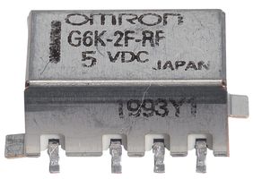 OMRON ELECTRONIC COMPONENTS G6K-2P DC45 SIGNAL RELAY, DPDT, 4.5VDC, 1A, THD