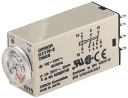 OMRON INDUSTRIAL AUTOMATION H3YN-21 100-120VAC SOLID STATE TIMER, DPDT, 10H, 120VAC