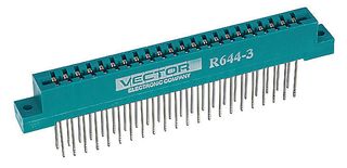 VECTOR ELECTRONICS R644-3F CARD EDGE CONNECTOR, SOCKET, 44POS
