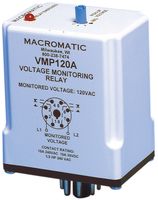 MACROMATIC CONTROLS VMP048D VOLTAGE MONITORING RELAY, DPDT, 48VDC