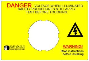 GRACE ENGINEERED PRODUCTS R-3W-L ADHESIVE-BACKED WARNING LABEL