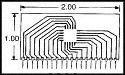 CAPITAL ADVANCED 9302 PCB w/ Connector, 20-PLCC circuit pattern