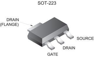 FAIRCHILD SEMICONDUCTOR NDT2955 P CH MOSFET, -60V, 2.5A, SOT-223