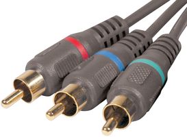 STELLAR LABS 24-9432 COMPONENT VIDEO CABLE, 6FT, BLACK