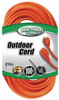 COLEMAN CABLE SYSTEMS 23088803 EXTENSION CORD NEMA5-15P/R, 50FT 13A ORG