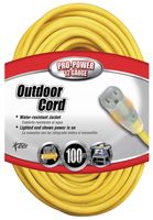 COLEMAN CABLE SYSTEMS 25890002 EXTENSION CORD NEMA5-15P/R 100FT 15A YEL