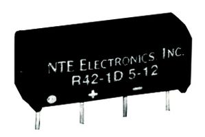 NTE ELECTRONICS R42-1D.5-6 REED RELAY, SPST-NO, 5V/6V DC, 0.5A, THD