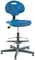 BEVCO 7500-BLK Industrial Task Stool on Glides w/Footring