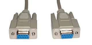 GC ELECTRONICS 45-393 COMPUTER CABLE, NULL MODEM, 6FT, PUTTY