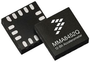 FREESCALE SEMICONDUCTOR MMA8452QT 3-Axis 14-bit Accelerometer IC, 2g/4g/8g, QFN-16