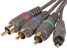 STELLAR LABS 24-9551 COMPONENT AUDIO/VIDEO CABLE, 3FT, BLACK