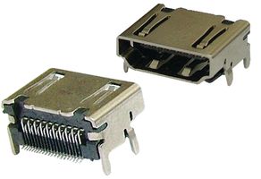 FCI 10029449-001RLF HDMI CONNECTOR, RECEPTACLE, 19POS, PCB