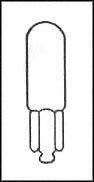 OSRAM SYLVANIA 73 LAMP, INCANDESCENT, W2.1X4.9D, 14V