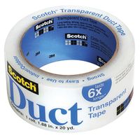 3M 2120A-1.88"X20YD TAPE, DUCT, TRANSPARENT, 1.88INX20YD