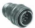 AMPHENOL INDUSTRIAL 97-4106A14S-5PX CIRCULAR CONNECTOR PLUG SIZE 14S, 5POS, CABLE